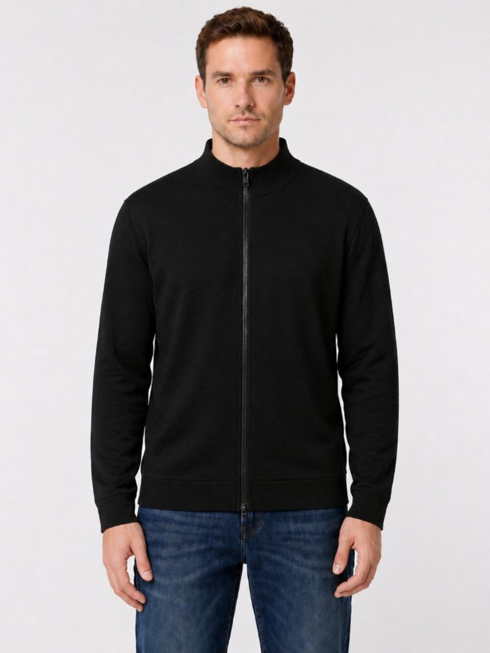 Robert Graham Men’s Full Zip Knit  Sweater XXL Black NWT